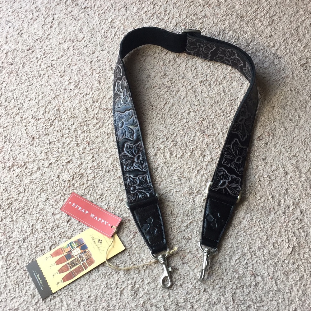 Patricia Nash Black Tuscan purse/guitar strap